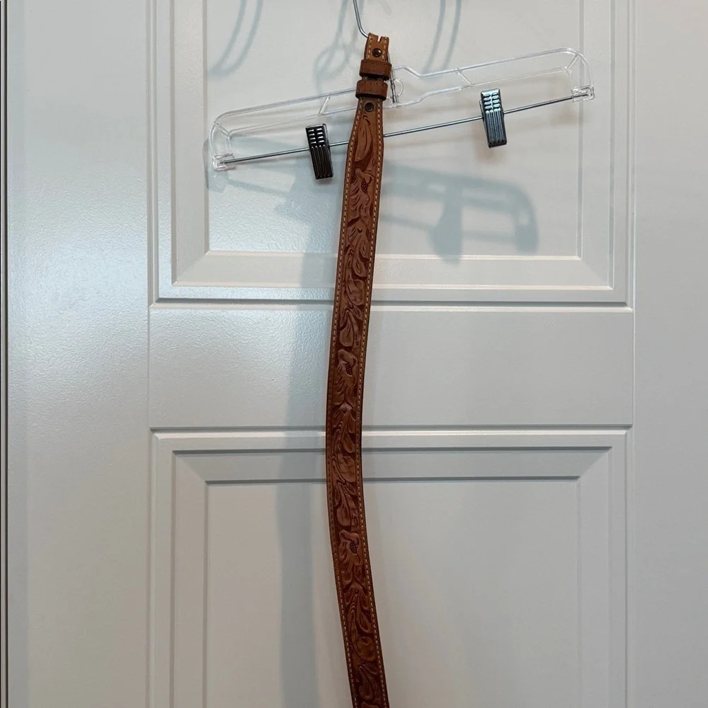 Vintage Texan Brown Leather Belt